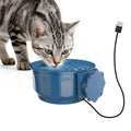 Indoor Pet Small Heated Water Bowl, Cat Thermal Bowl in Winter, 600ML Hanging Heated Water Bowl for Rabbit Cage Dog Crate, Indoor USB Portable Warm Dish for Dogs Cats Rabbits Birds, Blue - size: 600ML(Blue)