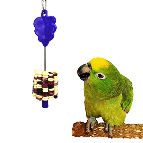 Stainless Steel Meat Food Holder Stick Fruit Skewer Bird Treating Tool Parrot Toy Bird Parrot Water Feeder - color: Yellow