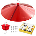 iBorn 19.5-inch Hummingbird Feeders Baffle, Weather Guard, Hanging Bird Feeders Protect, Red, Pack of 1 - color: Red, size: Pack Of 1