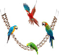 Bird Parrot Ladder Bridge Toy, Bird Swing Toy, Natural Pepper Wood Hanging Pet Chewing Toy, Rat Hamster Climbing Toys, Cage Accessories for Bird Parrot Rat Squirrel Sugar Gliders - size: 59.1 × 3.9 Inch