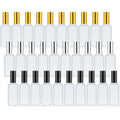 Roshtia 30 Pcs Glass Spray Bottle Clear Empty Bottles Small Refillable Reusable Perfume Bottle with Fine Mist Sprayer Pump for Face Body Travel(3.4 oz,Black,Gold,Silver) - color: Black,Gold,Silver, size: 3.4 oz