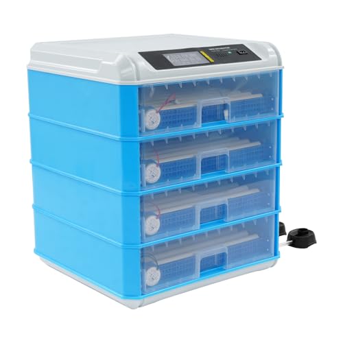 Egg Incubator 200-240 Digital Poultry Hatcher Machine 110V 80W Automatic Egg Incubator with Automatic Egg Turning & Temperature Control, Incubator for Chicken Duck Goose Quail Bird Hatching