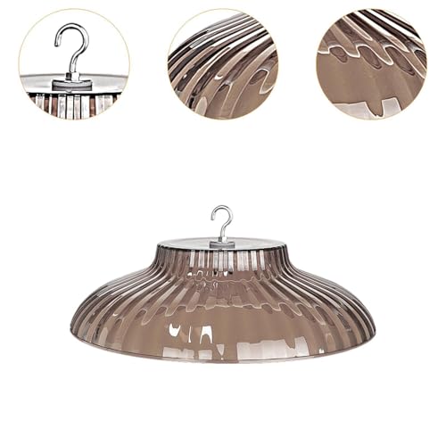10 Inch Hanging Bird Feeder Baffle Weather Protective Cover, Metal Hummingbird Feeder, Bird House Guard for Outdoor Shepherd's Hook, Brown - color: Brown