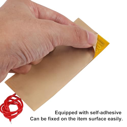 6pcs 45mmx100mm Film Heater Plate Adhesive Pad, PI Heating Elements Film 24V 30W Strip Heater Adhesive Polyimide Heater Plate - size: 45mmx100mm