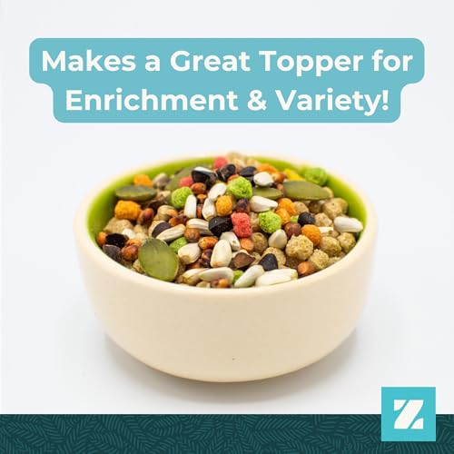 ZuPreem Sensible Seed Cockatiel & Conure Food, Variety Mixer, Medium, 2 lb | Bird Food Mixer, Cockatiel Food, Conures, Lovebirds, Quakers, Pellet Mix, Pumpkin Seeds, Safflower, Smart Pellet, Made in USA - size: 2 Pound (Pack of 1)
