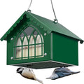 Kingsyard Metal Upside Down Double Suet Bird Feeder | Weatherproof Roof, Great for Downy Woodpecker Nuthatch Chickadee Backyard Birds, Green