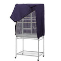 QBLEEV Birdcage Covers, Breathable Universal Bird Parrot Cage Cover Shade | Blackout windproof light-proof covering reduces distractions night accessories cloth without cage-24.8x17.7x31.5in (LxWxH) - color: Blue