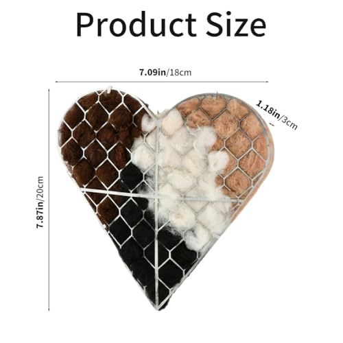 Handmade Fiber Bird Nesting Heart, Refillable Birds Haven Heart Shape Hummingbird Nesting and Nest Materials, for Wild Bird, Hummingbird Houses Nest Boxes Gifts