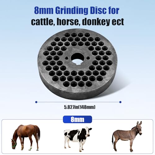 6PCS 148mm Feed Pellet Machine Plate 2.5mm 3mm 4mm 6mm 8mm | for Poultry Chicken Duck Machine Pelletizer