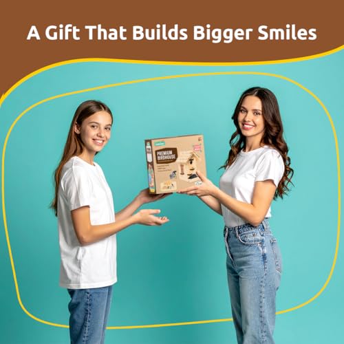 Premium Wooden Bird House Kit - Build it Yourself Birdhouse - Birdhouse Kits for Adults to Build - Woodworking Adult Crafts & DIY Bird House | Build it Yourself Birdhouse - Birdhouse Kits for Adults to Build - Woodworking Adult Crafts & DIY Bird House