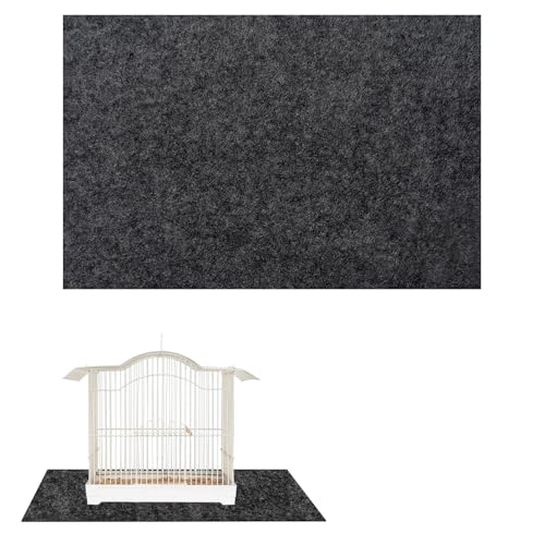 Large Bird Cage Floor Mat, 36x48 Inch Waterproof Under Pet Cage Liner Mat for Kennel Training, Reptile Aquariums, Non-Slip Felt Mat to Protect Floors