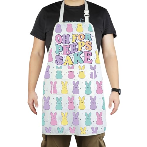 Oh For Peeps Sake Adjustable Apron With Pocket Happy Easter Gift Easter Peeps Squad Easter Kitchen Decor