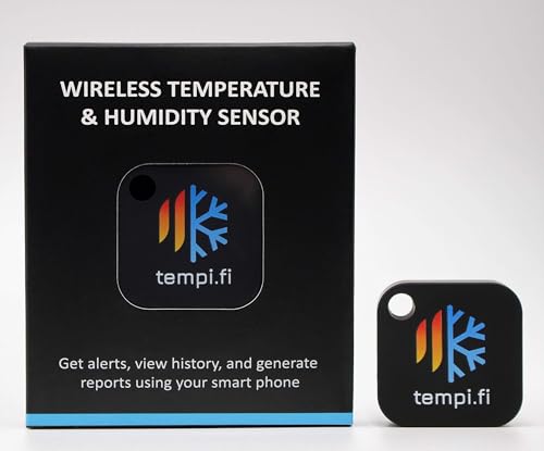 Wireless Temperature and Humidity Sensor - Developed in The USA - 24/7 Data Logger with Alarm – Bluetooth Smart Thermometer and Hygrometer - Bluetooth Only - Not WiFi