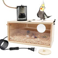 Bird House Incubator, Bird Nesting Box with Heat Lamp, 75W Ceramic Heat Emitter Heater Lamp, Birdcage Accessories, Suitable for Parrot Parakeet Cockatiel Lovebirds Budgie