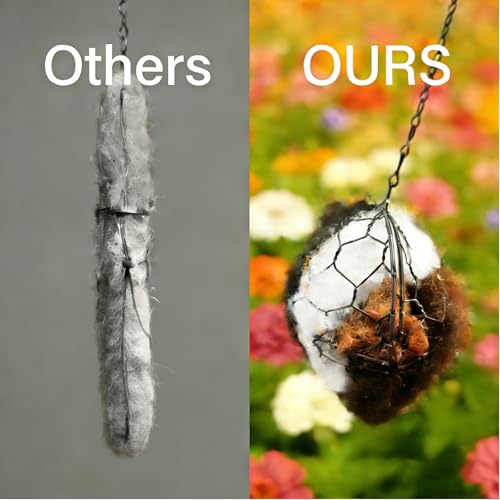 2026 Spring Handmade Fiber Bird Nesting Heart, Nesting Material Holder with Nesting Material, Wild Bird & Hummingbird Winter Shelter, Outdoor Birdhouse & Nest Box, Garden Gift for Bird Lovers