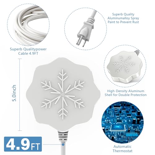 80W Bird Bath Heater for Outdoors in Winter, Thermostatic Controlled Auto Shut Off Birdbaths Deicer, Winter Water Heated De-icer for Livestock and Poultry in Farm and Yard (1PCS) - style: 1PCS