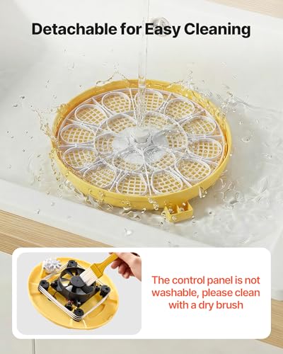 VEVOR 18 Egg Incubator, Automatic Egg Turner with LED Candler, Temperature & Humidity Control, 360° View Clear Window, Auto Water Refill, Poultry Eggs Incubators for Hatching Chicks Ducks Goose Quail | Precise Control,Digital Display - size: 18 Eggs