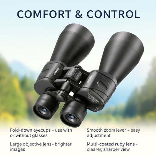 Barska 10-30x60 Gladiator Zoom Binoculars – Long Range Binoculars for Bird Watching, Stargazing & Hunting, Multi-Coated Lenses, Tripod Compatible