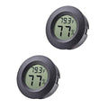 2-Pack Mini Hygrometer Thermometer Meter Digital LCD Indoor Room Monitor | 3D Printers Round Humidity Temperature Gauge for Guitar Case Greenhouse Reptile Incubator (Fahrenheit or Celsius Display)