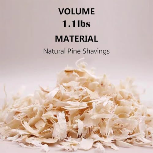 MANON ROSA Wood Shavings for Bird Bedding - Natural Aspen Soft Low-Dust & Odor-Control Nesting Material for Parakeets Parrots Rabbits Cockatiel for Cages, Nest Boxes, Small Pet Litter - size: M(1.1lbs)