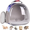 Guinea Pig Carrier Backpack, Bearded Dragon Backpack, Reptile Lizard Clear Space Capsule Bubble Astronaut Window Backpack Carrier for Bunny Hedgehog Rabbit Hamster (Galaxy Blue) - color: Galaxy Blue