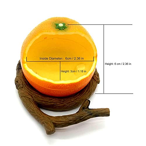 Birds Feeder Bowl,Bird Food Feeding Bowl Feed Cup for Small Parrots Cockatiels Conure Hamster Small Animal Drinking Water Container for Birds Cage Accessories,Orange
