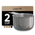 Color Up 2 Cup Measuring Cup, 480ml Stainless Steel Metal, Easy-Pour Spouts, Engraved Markings, Flat Base, Dishwasher Safe, for Dry and Liquid Ingredients - size: 2 Cup (480 ml) Chrome