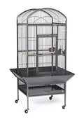 Prevue Pet Products Dometop Bird Cage - Large, Black Hammertone | for Parrots, Conures, Caiques, Small Cockatoos, Big Bird Cage with Wheels, Indoor or Outdoor