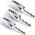 3 Packs 6 Ounce Stainless Steel Ice Scoop Small Metal Food Scoop | Metal Scoop for Home Kitchen Shop Bar Buffet Ice Cube Candy Popcorn Coffee Beans Food Jars Canister