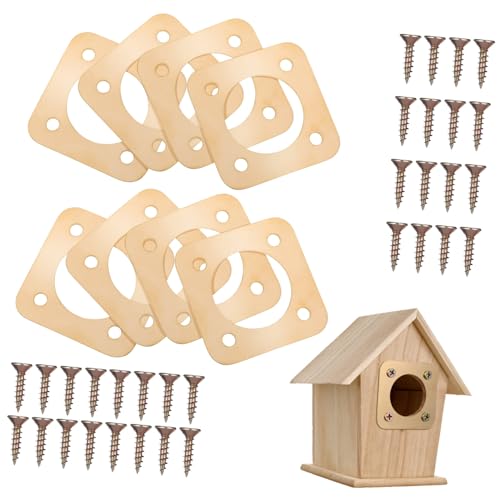 BESPORTBLE 8pcs Copper Birdhouse Predator Guards Metal House Hole Protector with Screws for Safe Nesting and Easy Installation Durable and Long-Lasting Design
