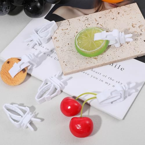 Ouligay 10 Pcs Bird Cage Food Holder, Millet Holder for Bird Cage, Parrot Fruit Vegetable Clips Plastic Bird Feeder Clip for Budgie Parakeet Cockatiel Macaw Conure Cockatoo Small Birds