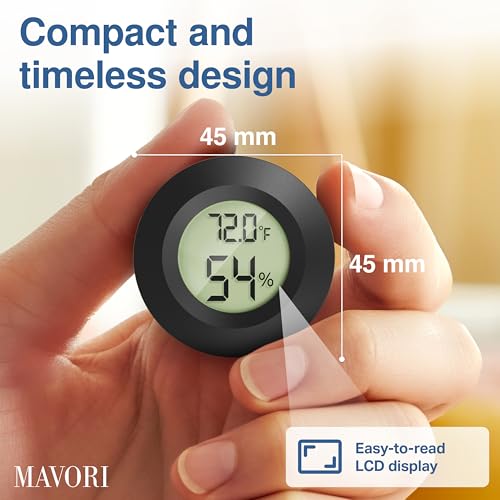 3 x Digital Hygrometer Thermometer for Indoor – Mini Humidity Meter with Accurate Sensor Temperature and Humidity Monitor for Home, Humidor, Reptile Tank – Fahrenheit (℉) /Celsius(℃)