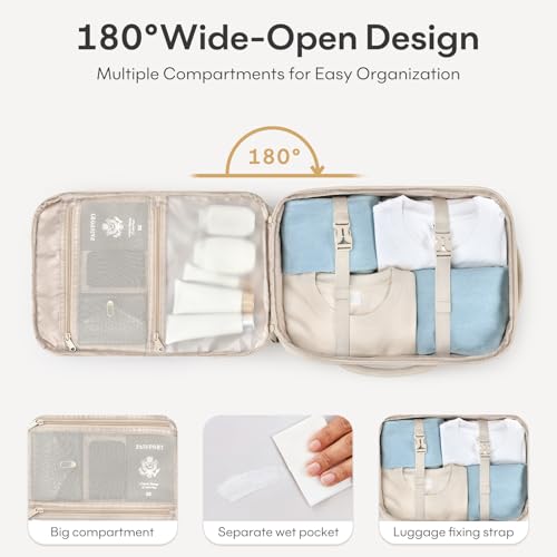 30L Travel Backpack for Women & Men: Flight Approved Carry On Backpack, TSA Personal Item Bag with Water Bottle Pocket, Weekender Essentials Backpacks fits 15.6" Laptop - Beige - color: Beige, size: Large