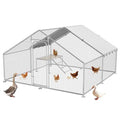 Large Chicken Run 13.1 x 9.8 x 6.4 FT Chicken Coop with Cover | Reinforced frame, Walk-in Chicken Coop, Roosting Perch, Waterproof Cover, Side Hardware Cloth, Backyard & Farm Use - size: 157.5"L x 118.0"W x 78.0"H