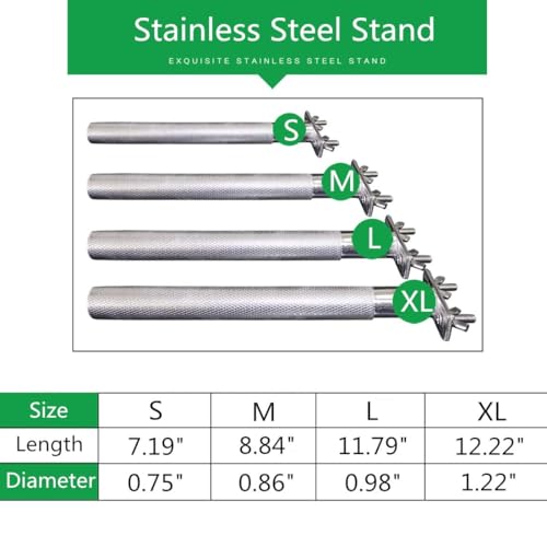 Bird Perch Stainless Steel Stand Parrot Rod Grinding Claws Trimming Beak Nails Grinding Stick Exercise Platform for Parakeet Cockatiel Conure African Grey Macaw Finch Bird Cage Accessories (S) - size: S: 7.19x 0.75inch