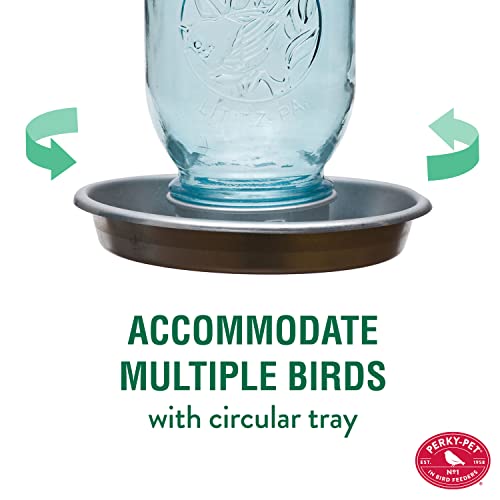 Perky-Pet 1 Mason Jar Wild Bird Waterer 783, Blue - size: 1Pack