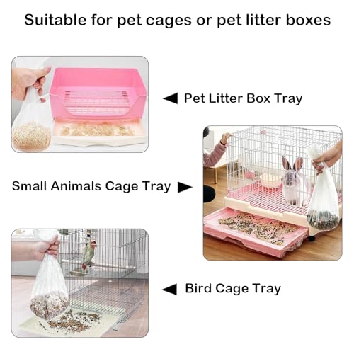 50 Pcs Disposable Rabbit Cage Liner Litter Box Liners Pet Tray Film Bags | Quick Cleanup Leak-Proof Small Animal Toilet Plastic Film Cover for Guinea Pig Bunny Bird Chinchilla - size: Medium