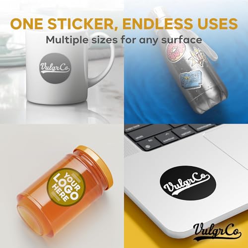 Custom Stickers, Image or Text- Vinyl Custom Labels Stickers Personalized - Waterproof, Dishwasher Safe, Fade Resistant, UV Protected Business Labels | Dishwasher Safe, UV and Fade Resistant; Sizes 1-10 inches, 50 to 1000 Count; 8 Custom Shapes; Vibrant P