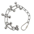 Fosrion Stainless Steel Parrot Chew Toy with Bell, 10.6" Durable Metal Bird Toy for Macaws, Cockatiels, Budgies - Cage Hanging Chew Chain (Ladder Chain with Double Bells) - color: Ladder Chain with Double Bells
