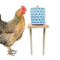 Chicken Coop Accessories, Beak Grinding Calcium Stone with Woodem Stake, Chicken Enrichment Toys, Chicken Coop Toys for Hens, Ducks, Geese, Turkeys, Poultry - color: Blue