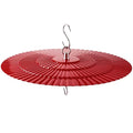11.5" Metal Bird Feeder Rain Guard - Red | Dome Shield Umbrella Cover for Hummingbird and Oriole Feeders - Weatherproof Shade Baffle for Outside Garden - color: Red
