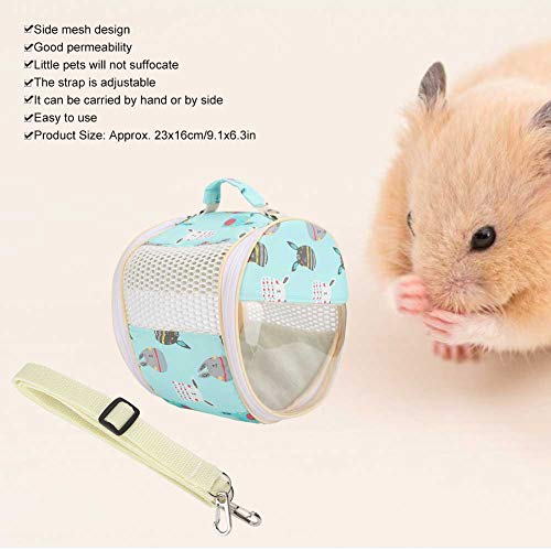 Hamster Transparent Bag Bird Squirrel Parrot Golden Hamster Hedgehog Outdoor Travel Visible Portable Carrier (Green) - size: Green