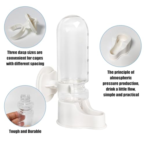 Automatic Pet Bird Water Feeder, Bird Water Dispenser for Cage, Bird Cage Suspended Automatic Water Dispenser, Bird Feeders for Parakeet Budgie Cockatiel Lovebirds Canary Finch (110ml) - size: 110ml