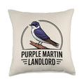 Purple Martin Landlord Purple Martin Birds Lover Adult Kids Throw Pillow - size: 18x18