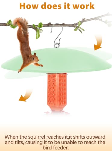 19.25-Inch Extra Large Squirrel Baffle,Hummingbird Feeder Shade Dome Cover, Bird Feeder Rain Guard, Hanging Squirrel Proof for Shepherd's Hook Outdoors(Grass Green) 2 Pack - color: Grass Green, size: 19''/2P