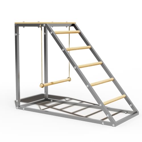 Chicken Roosting Bar & Ladder for Coop - Wooden Perch with Swing for Backyard Poultry, Hens & Farm Chickens | Easy to Install Roost Bar for Healthy & Happy Pets