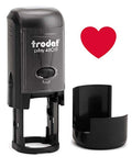 Infusion Round Teacher Stamp, Holiday, 3/4'' Self-Inking Rubber Stamp - Heart - Red Ink - color: Heart