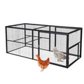 Suumerpety Heavy-Duty Metal Chicken Coop Run Extension - 14.3 sq ft Lockable Outdoor Playpen for Chickens, Ducks, Rabbits | Predator-Proof Design, Expandable Panels & Weather-Resistant Frame