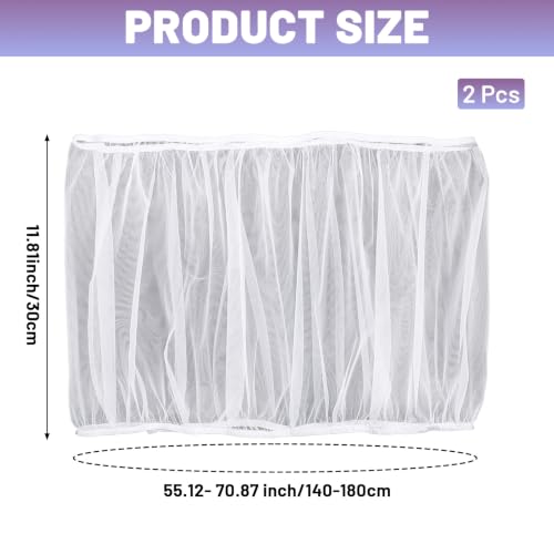 2 Pcs Bird Cage Cover Universal Bird Cage Seed Catcher, Breathable Nylon Mesh Net Cover Adjustable Soft Airy Cages Net Stretchy Skirt for Round Square Cages