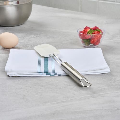 Restaurantware 11" Stainless Steel Turner - German Standard Kitchen Spatula with Ergonomic Handle, Heat-Resistant - Heavy-Duty Steel Spatula for Flipping Burgers, Eggs, Meat - size: Silicone Spatula